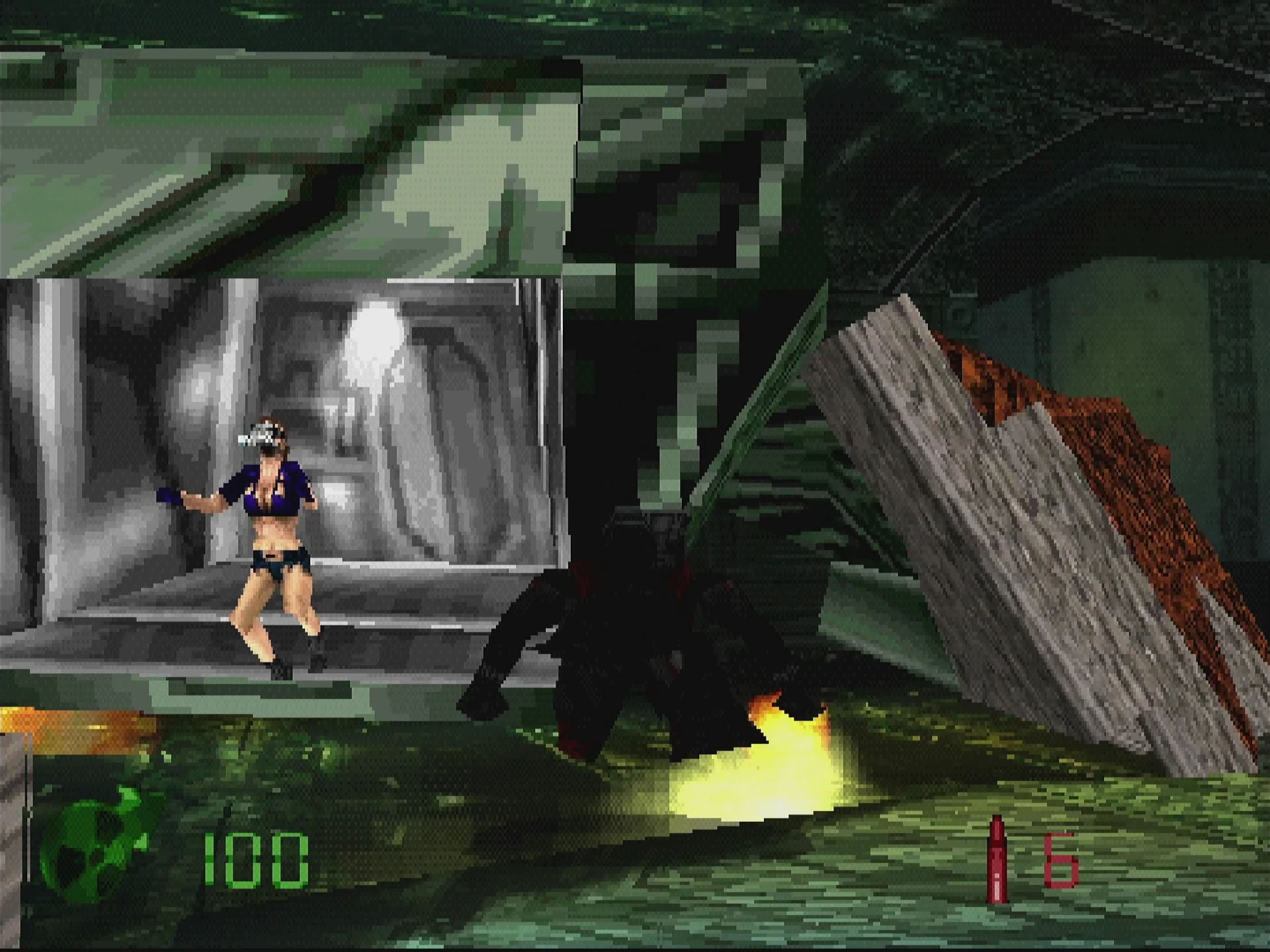 Duke Nukem: Land of the Babes - VBW Kämpferin in Silverbacks Raumschiff
