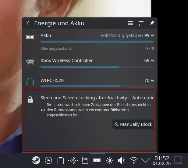SteamOS - Firefox Flatpak unterbindet Ruhemodus und Bildschirmsperre nicht