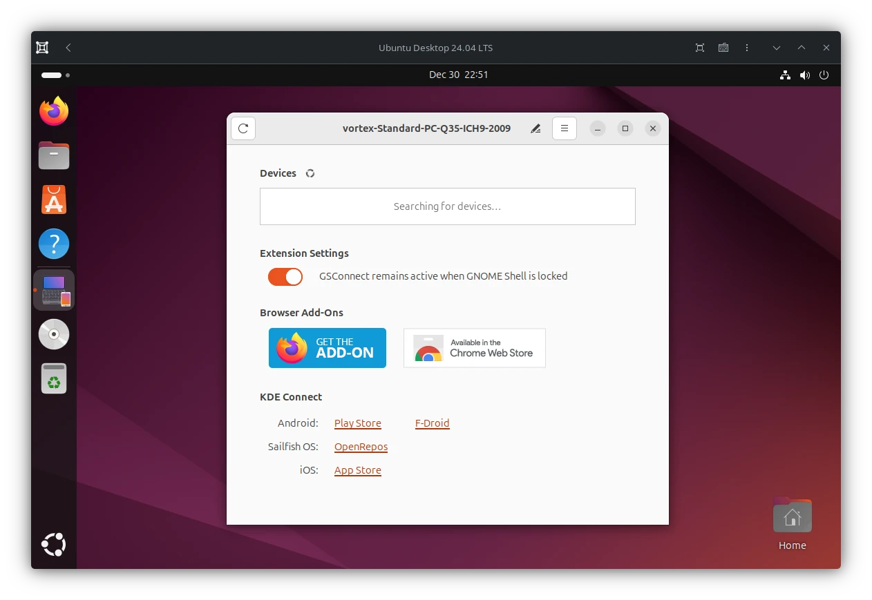 GSConnect unter Ubuntu