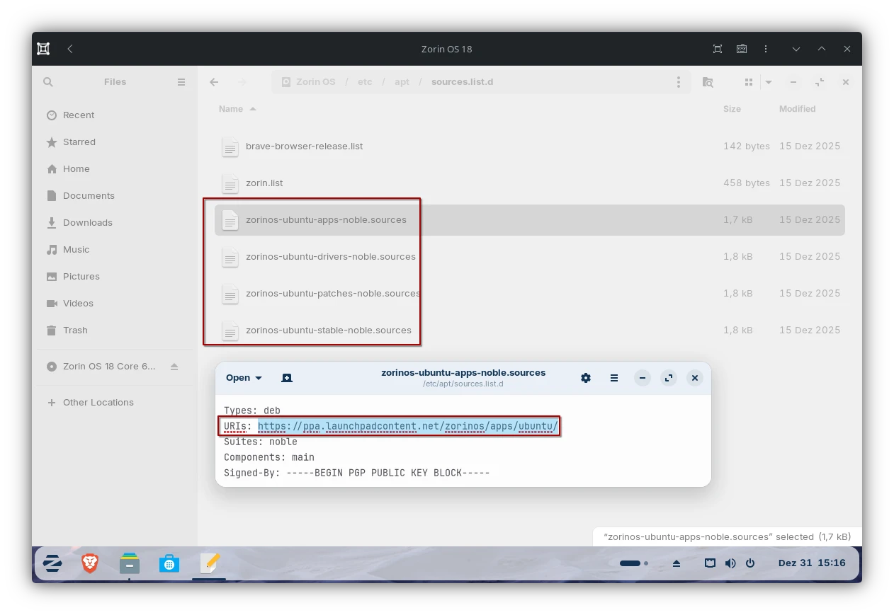 Zorin OS PPAs